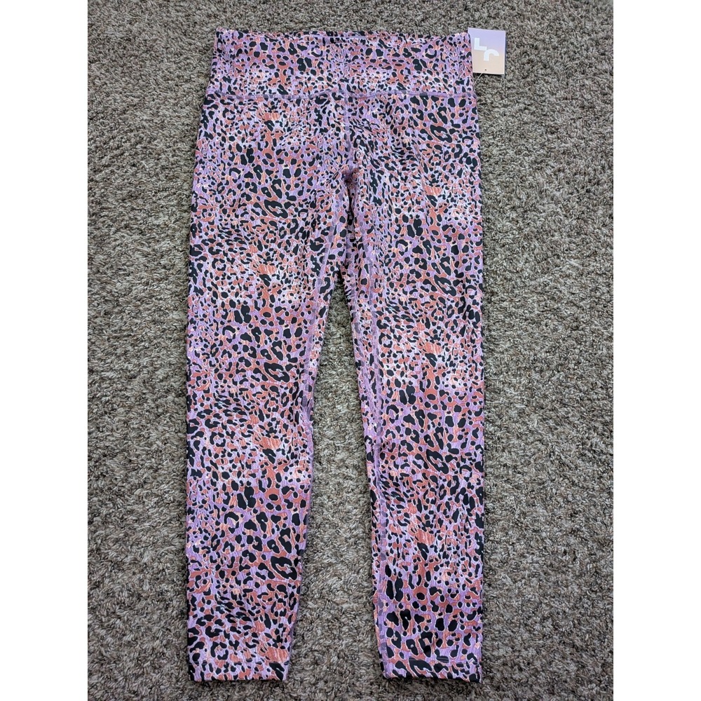 JoyLab High Rise 7/8 Tights Pink Animal Print XL NWT Yoga Running Pant - Picture 3 of 9